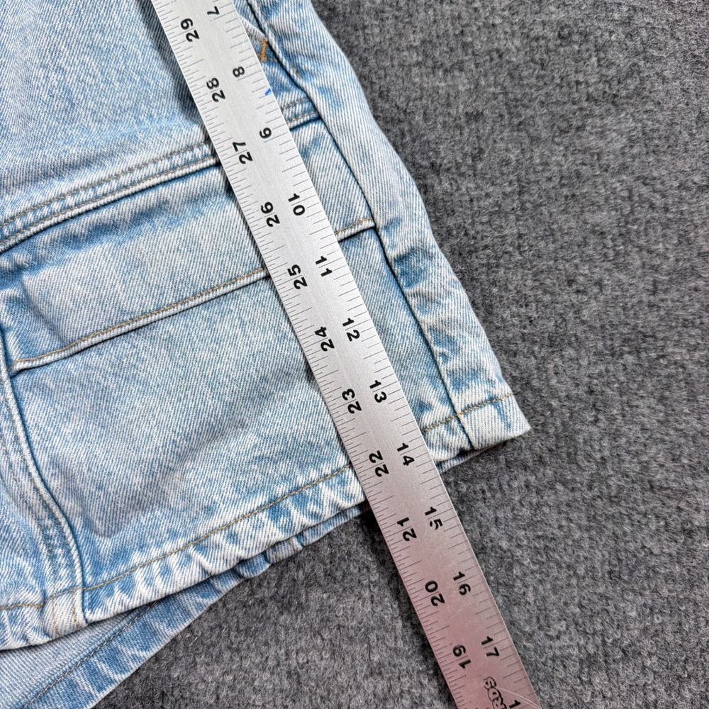 Abercrombie & Fitch The Dad Short Women 26 Light Blue High Rise Utility Denim - Picture 11 of 14